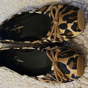 Jessica Simpson Cheetah Print Ballet Style Flats, Womens Size 7 1/2